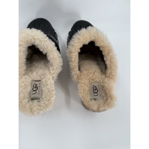 UGG Black Patent Leather Kiltie Clog With Detatchable Fringe Size 7 Rare - Picture 6 of 15